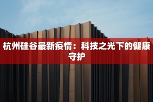 杭州硅谷最新疫情：科技之光下的健康守护