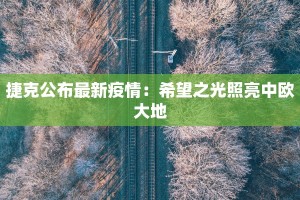 捷克公布最新疫情：希望之光照亮中欧大地
