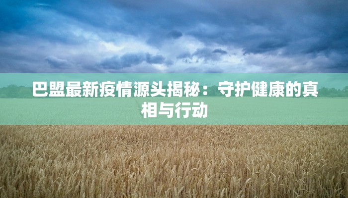 巴盟最新疫情源头揭秘：守护健康的真相与行动