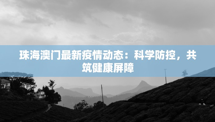 珠海澳门最新疫情动态:科学防控,共筑健康屏障 珠海澳门最新疫情动态:科学防控,共筑健康屏障